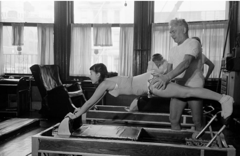 Joseph Pilates in his New York studio training the opera singer Roberta Peters